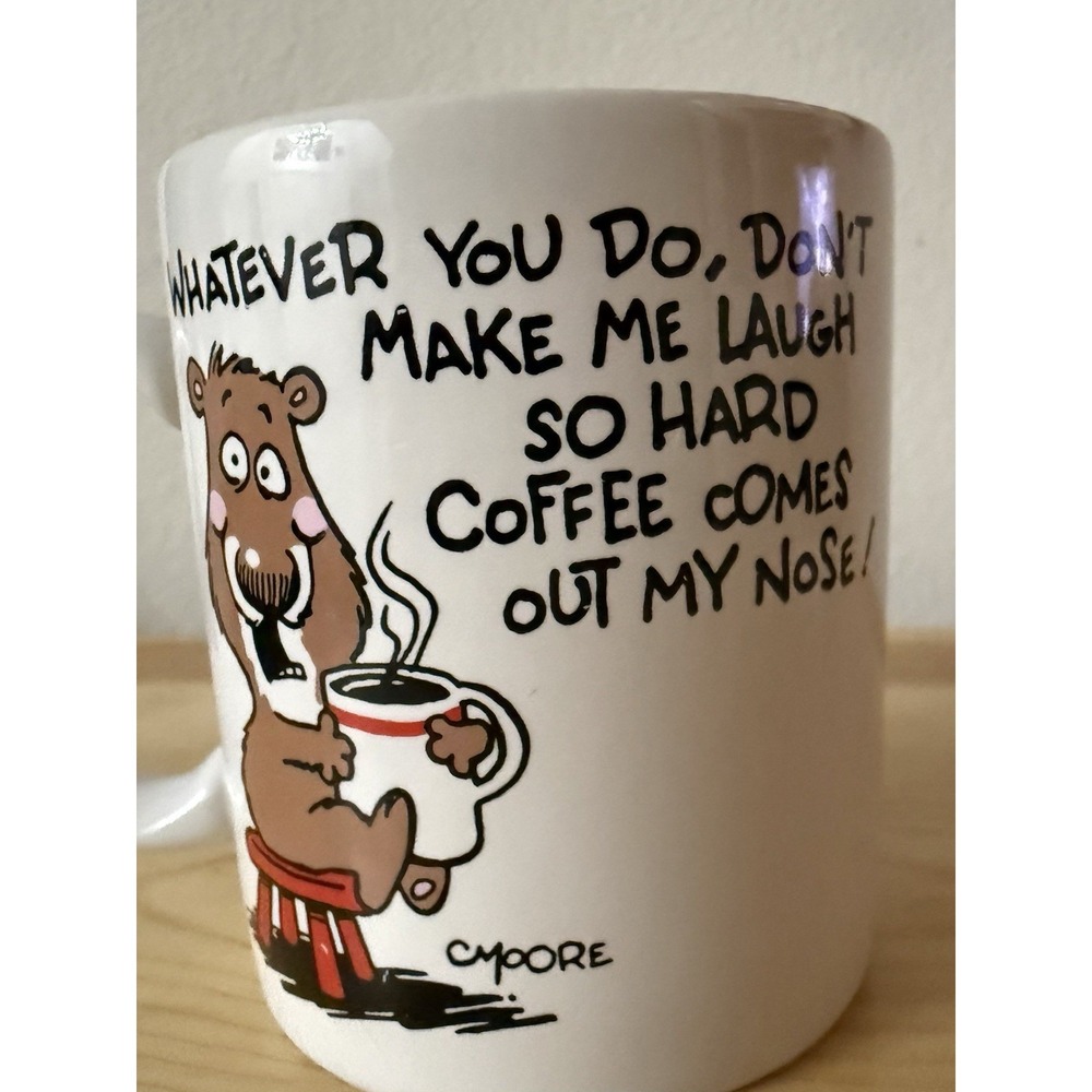 Vintage Shoebox Greetings Hallmark Mug "Whatever You Do, Don't Make Me Laugh…"